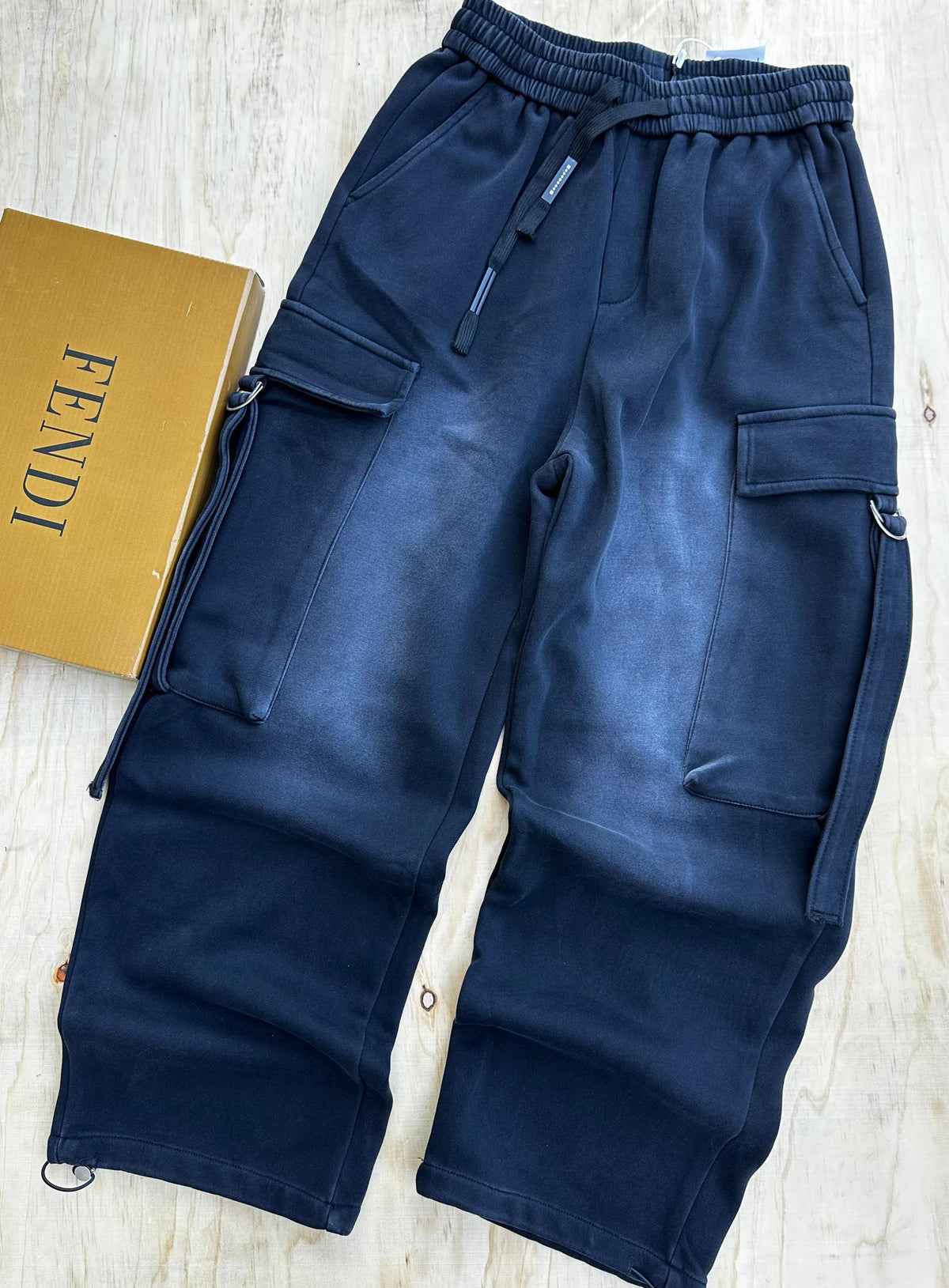 Navy Blue Cargo Sweatpants - Original