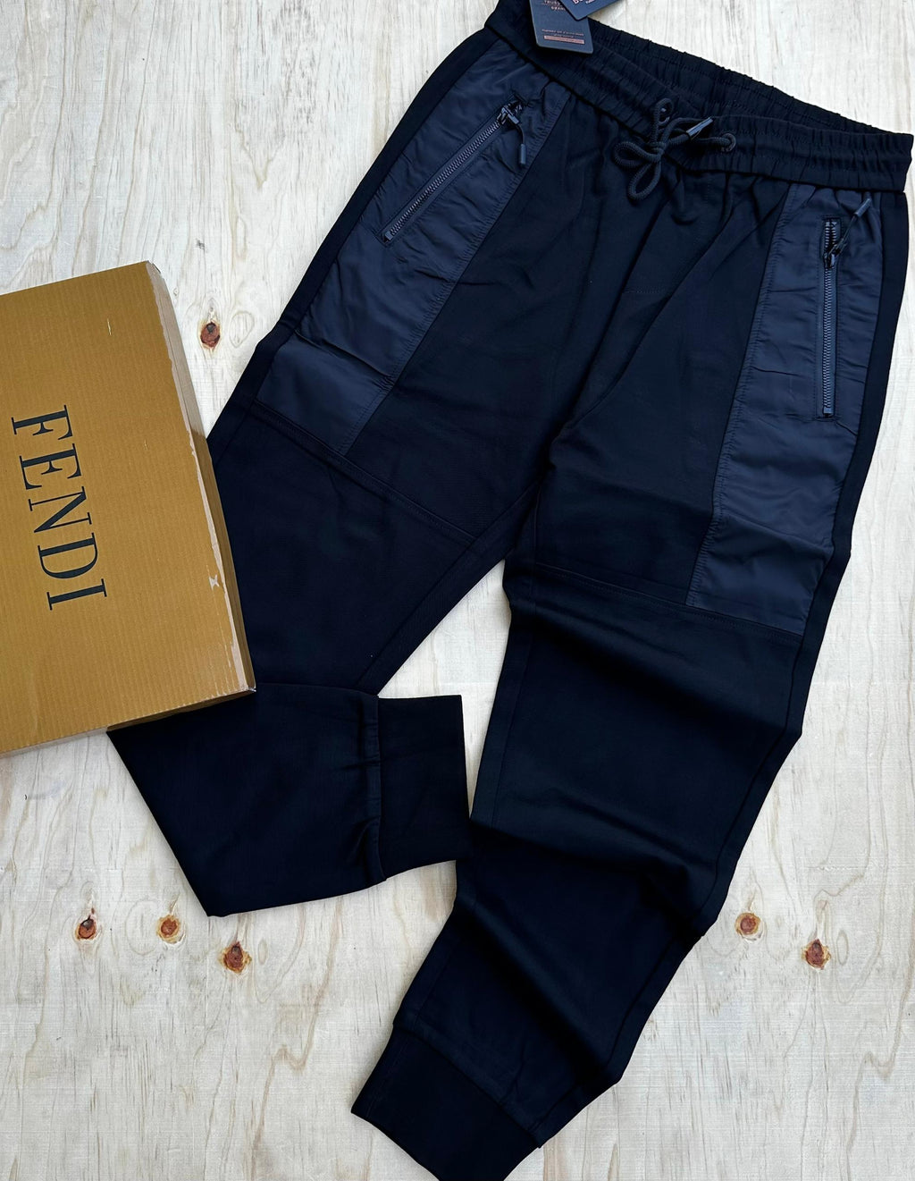 Black Tactical Zip Cargo Joggers - Original
