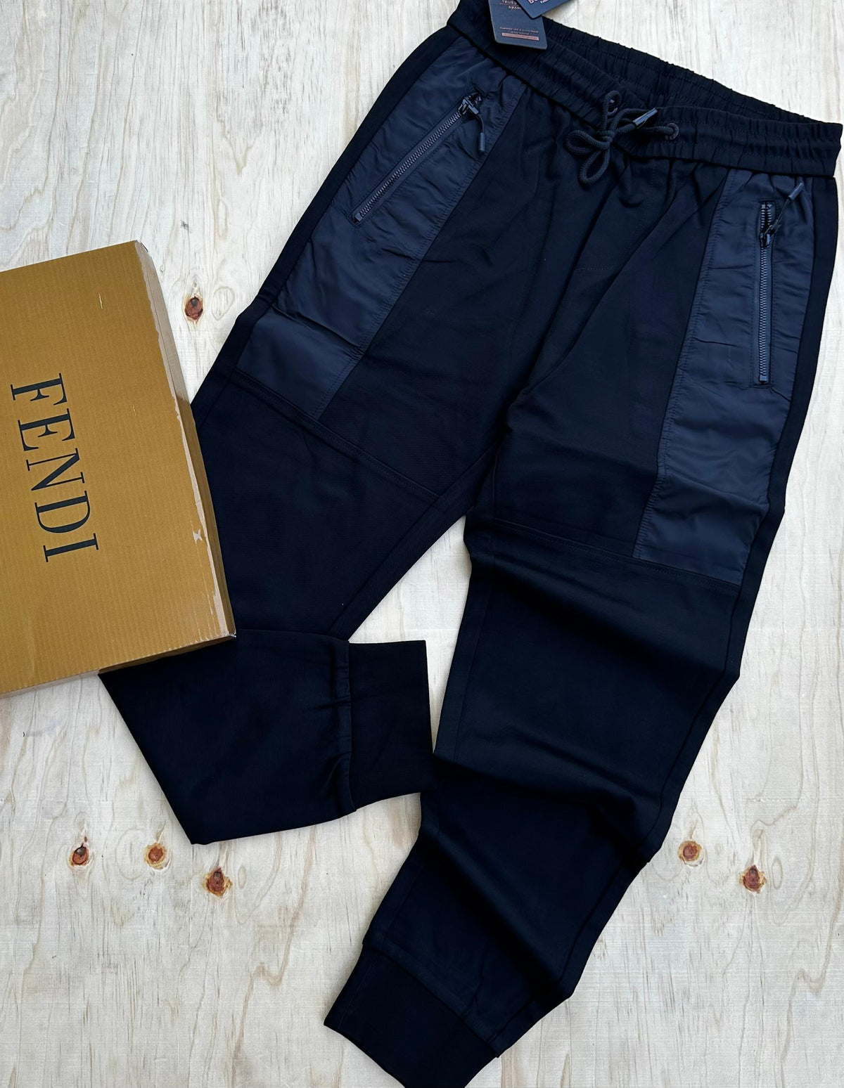 Black Tactical Zip Cargo Joggers - Original