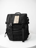 Black MOLLE Tactical Backpack - Front View