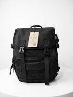 Black MOLLE Tactical Backpack - Front View