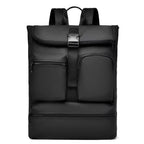 Black Tactical Waterproof Backpack - Front View