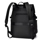 Grey Tactical Waterproof Backpack - Back View