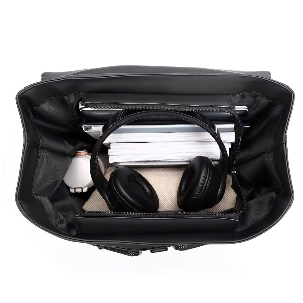 Black Tactical Waterproof Backpack - Interior View