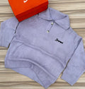 Men's Black Button-Front Knit Jacket – White Sleeve Stripes
