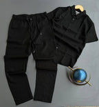 Men's Black Linen 2-Piece Set - Product