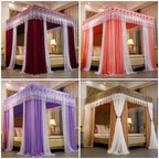 Luxury Royal Canopy Bed Mosquito Net - Color Variants