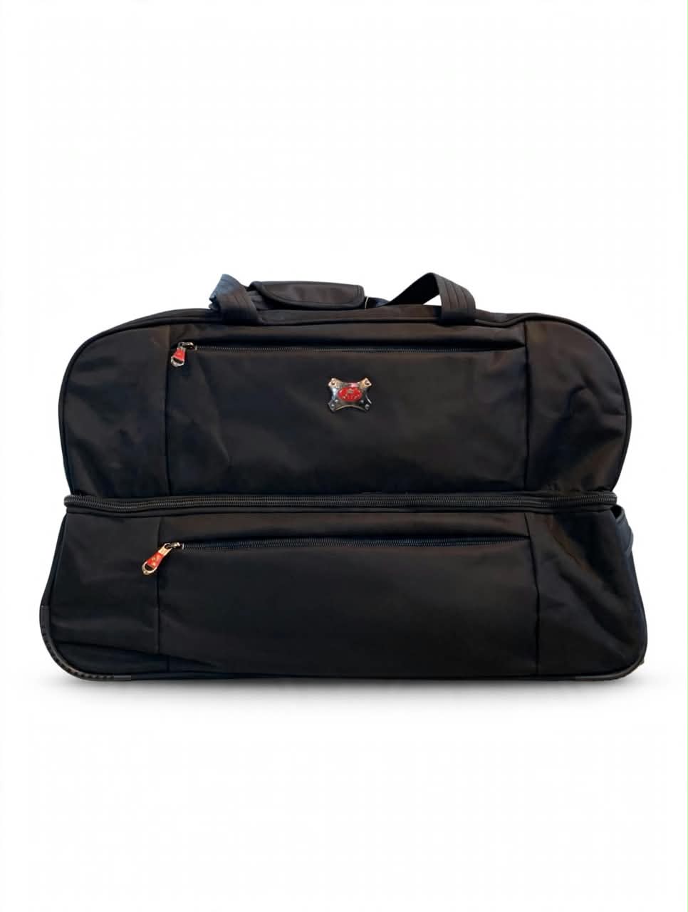 Trolley Travel Bag – Black | Waterproof | Double Pocket | Shoulder Strap