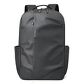 Black Minimalist Backpack with Vertical Front Zip