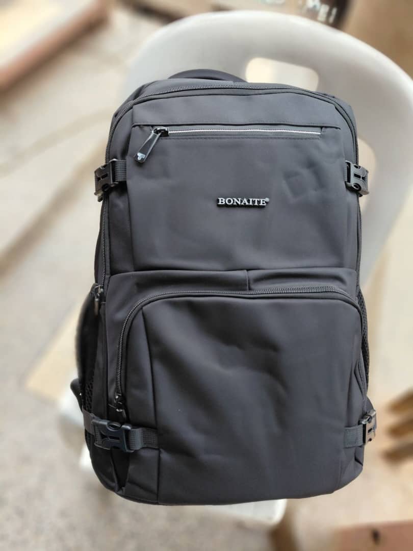 BONAITE Black Multi-Pocket Backpack