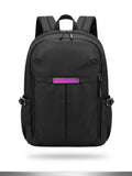 Black Everyday Backpack with Purple Accent