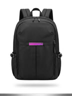 Black Everyday Backpack with Purple Accent