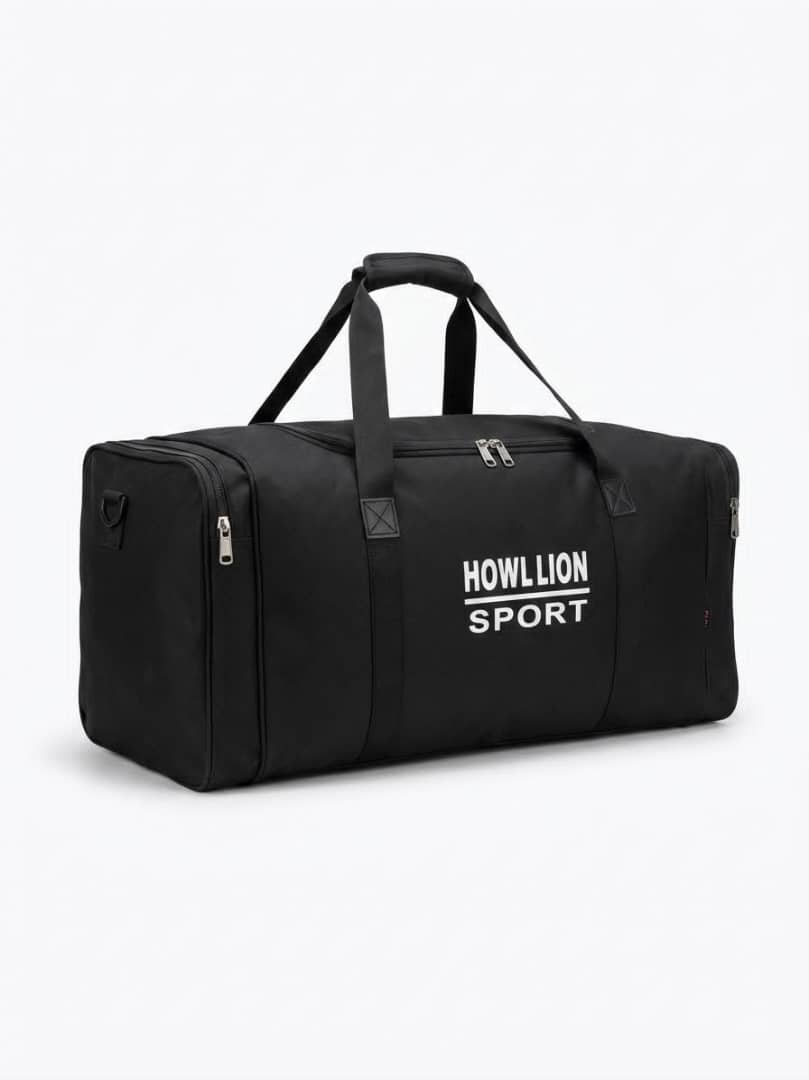 Black HOWLLION Sport Gym & Travel Duffel Bag