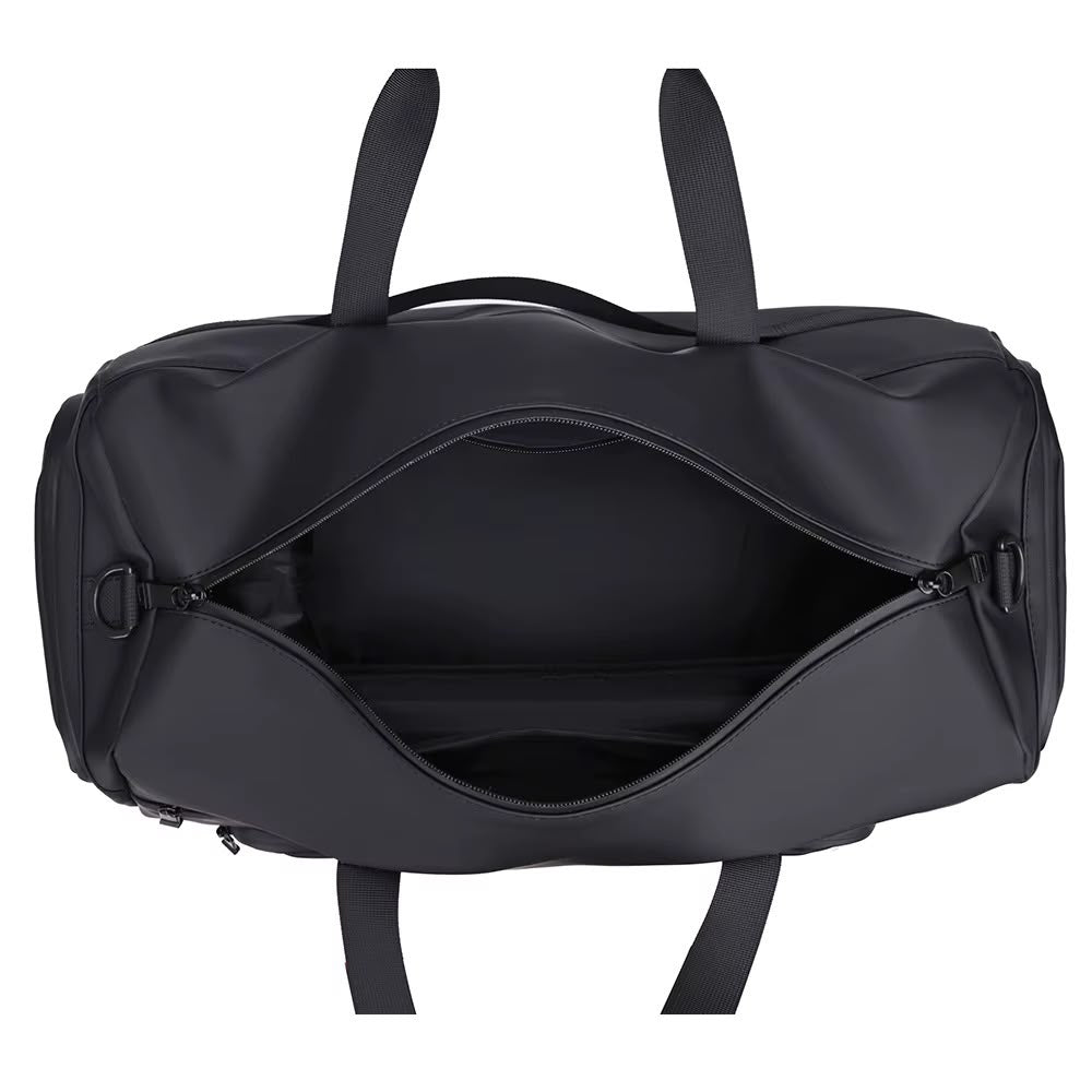 Black Travel & Gym Duffel Bag with Shoe Compartment