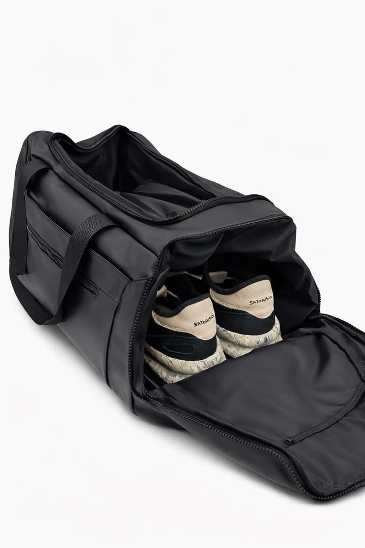 Black Gym & Travel Duffle Bag with Shoe Compartment