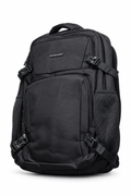 Backpack front view on white background