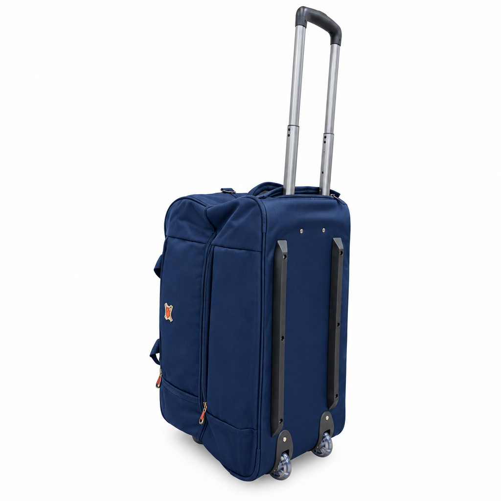 Trolley Travel Bag – Navy Blue | Waterproof | Double Pocket | Shoulder Strap