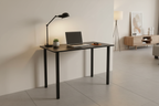 Black Foldable Desk – Living Room, No Sofa