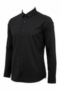 Black Long Sleeve Shirt - White BG