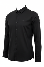Black Long Sleeve Shirt - White BG