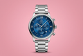 Blue Dial Silver-Tone Bracelet Watch