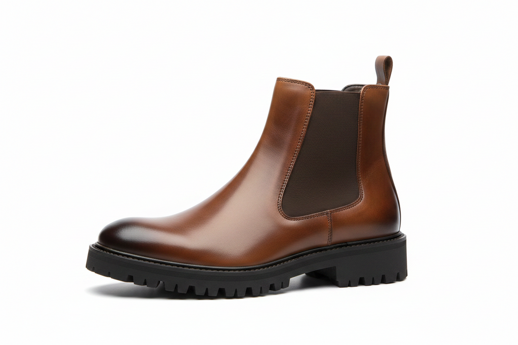 Brown Leather Chelsea Boot