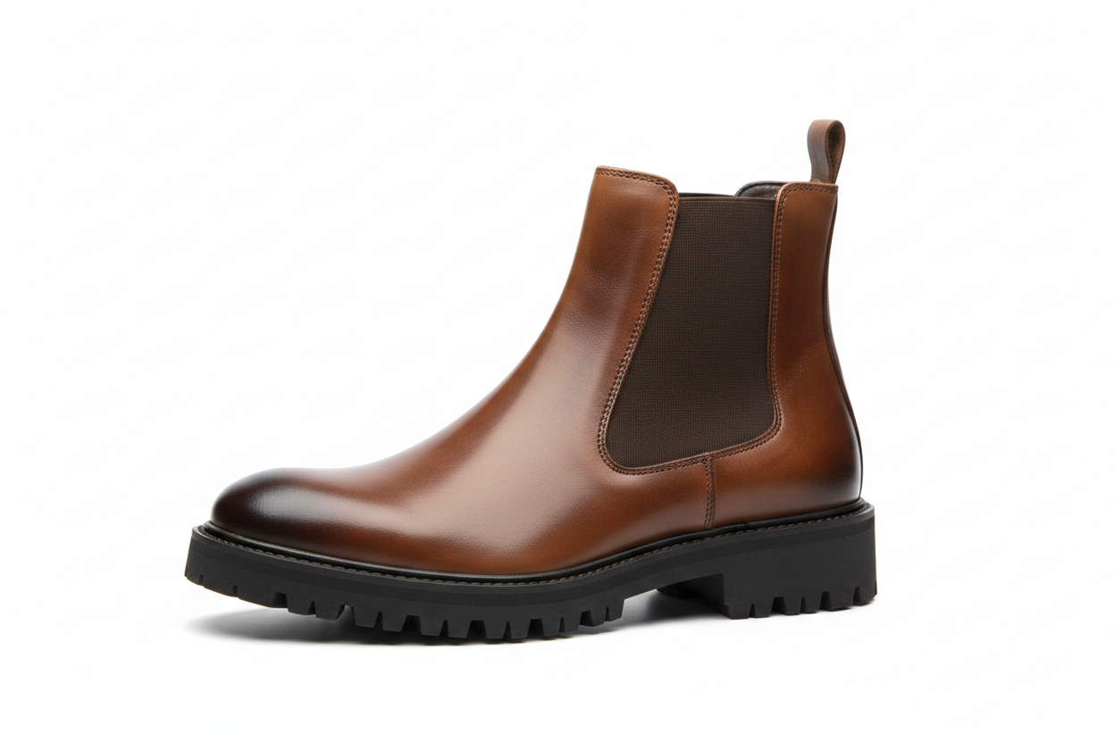 Brown Leather Chelsea Boot