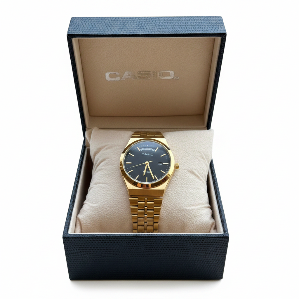 Casio Green Dial Stainless Steel Watch