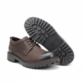 Dark Brown Derby Shoes – Sole View – White Background