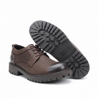 Dark Brown Derby Shoes – Sole View – White Background