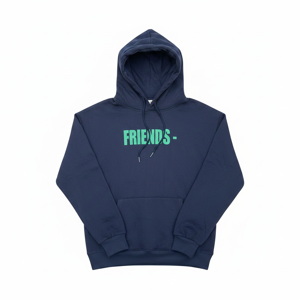 Friends Graphic Hoodie Navy Blue - White Background