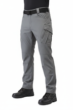Grey Tactical Cargo Pants - Full Length Lifestyle