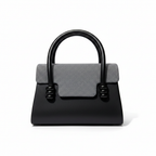 Alina Mini Top Handle Bag Black - White Background