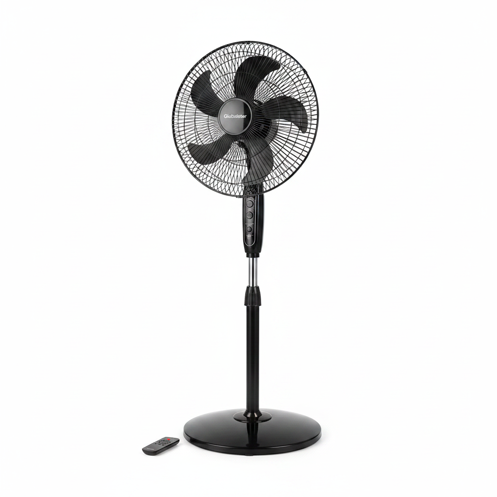 Globalstar GS-4039R stand mist fan in black on white background
