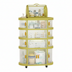 5-Tier Baby Storage Cabinet Trolley green on white background