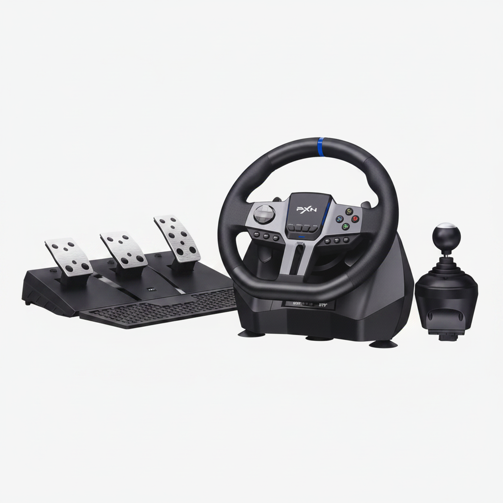 PXN V9 Gen2 Racing Wheel - White Background