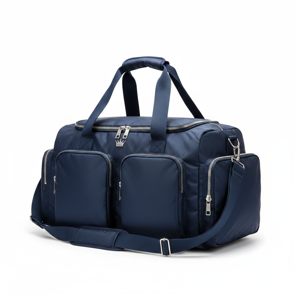 Navy Blue Travel Duffle Bag - AI product image