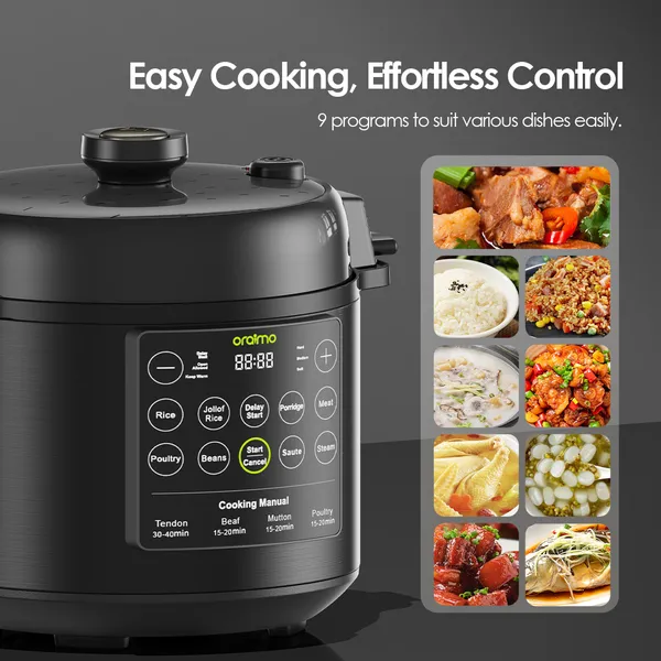 Oraimo TenderPot 6L Electric Pressure Cooker – OEC-201A | 1000W | 9 Programs | 16 Safety Features