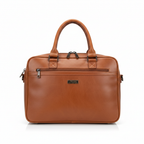Tan Jeep Leather Handbag Briefcase