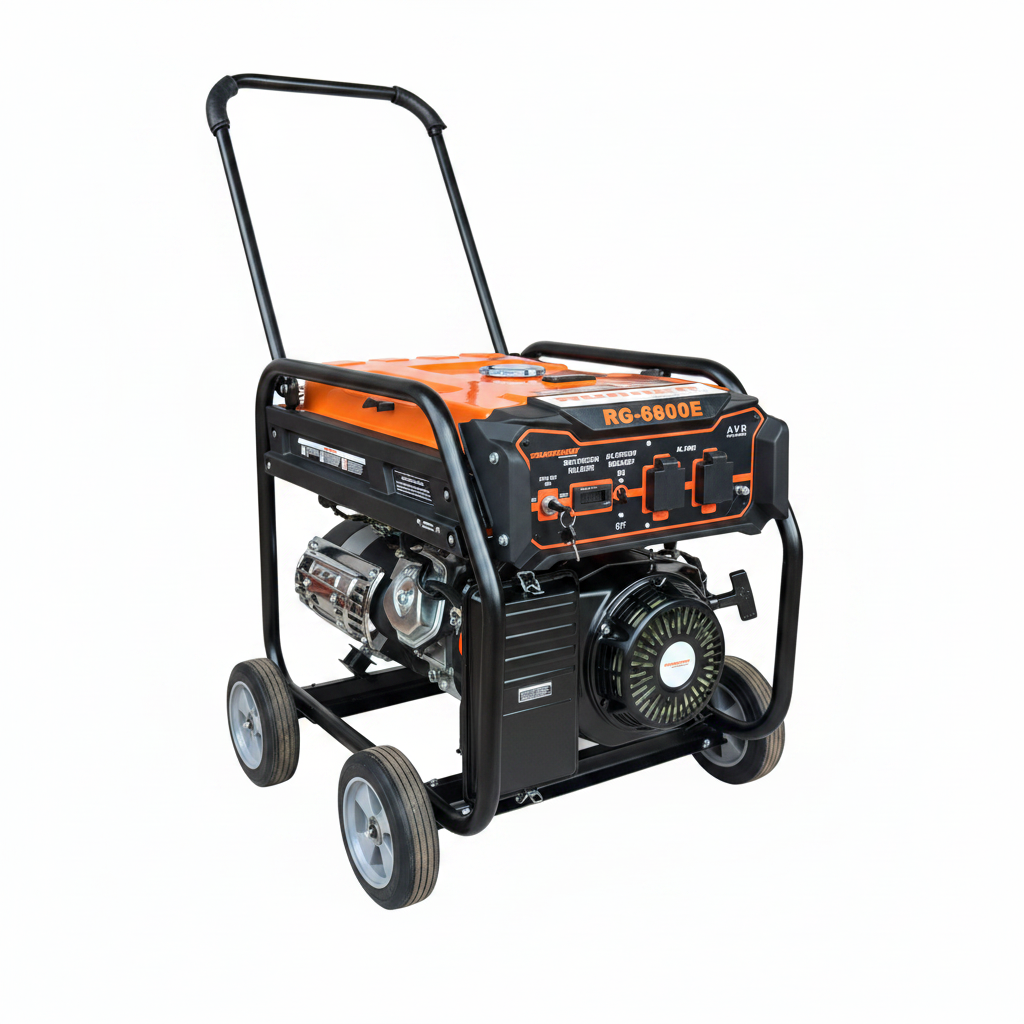 Runner RG-6800E 6.5KVA Petrol Generator – white background