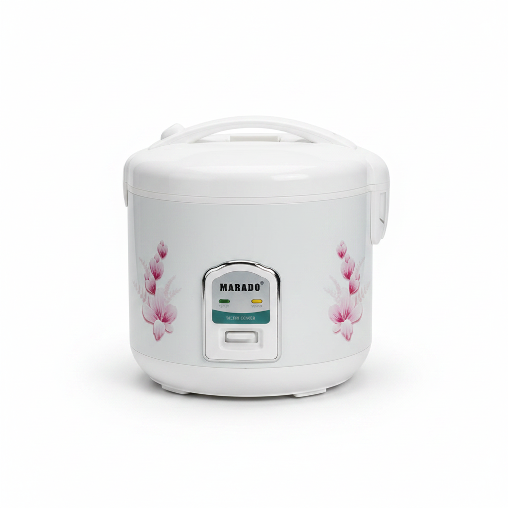 Marado 5 Litre Floral Rice Cooker - White Background