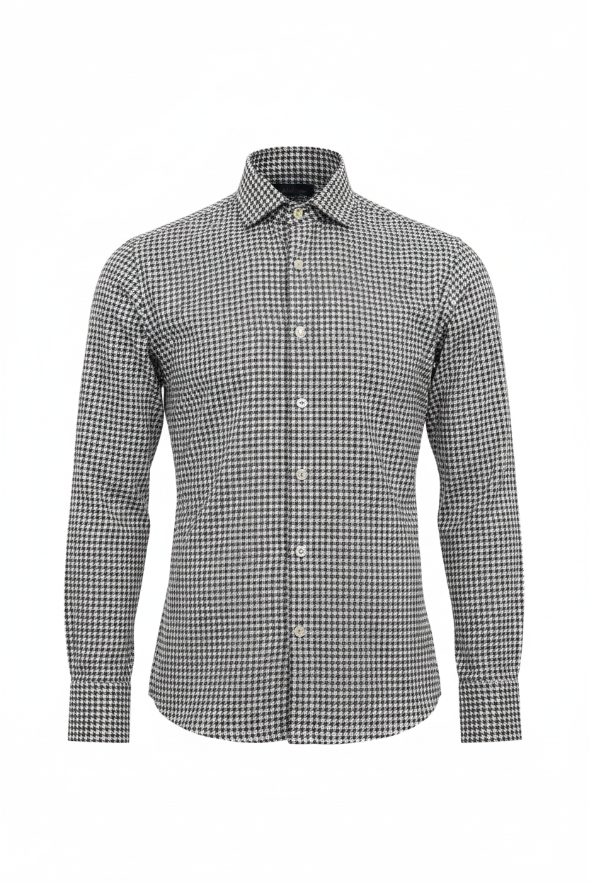 Monza Italy Houndstooth Shirt - Full Length