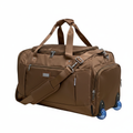 Bronze Brown Wheeled Duffle Bag - AI product image
