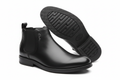 Men's Black Leather Chelsea Boots on white background