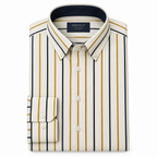 X-Factor Cream Stripe Formal Shirt white background