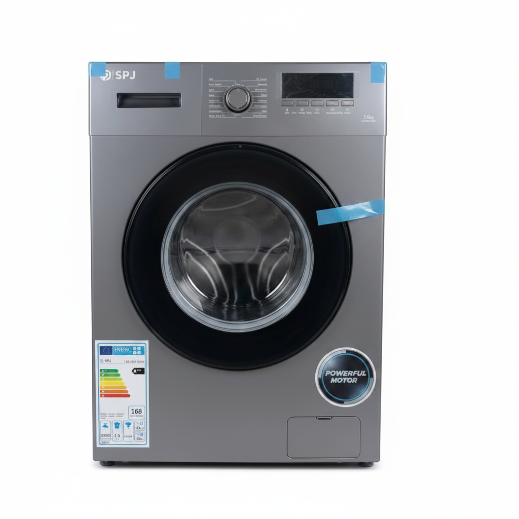 SPJ Front Load Washing Machine silver grey