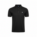 Men's Premium Polo Shirt Black - white background