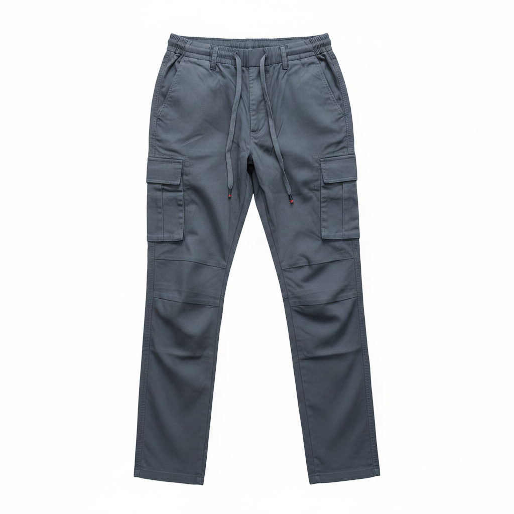 Steel Blue Tactical Cargo Pants - Flat Lay