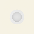 Round 6W LED surface mount panel light - cream background