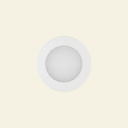 Round 6W LED surface mount panel light - cream background